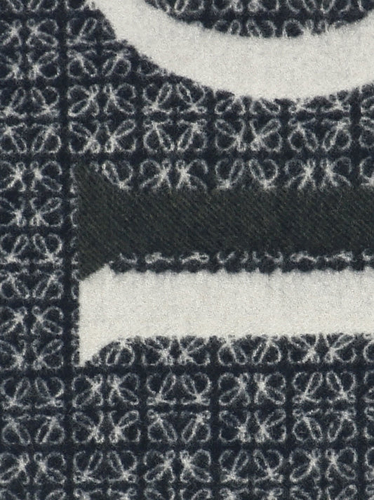 Fringed scarves 90% wool 10% cashmere  Blue - Loewe Men | PLP | VIETTI Online Store | 2

