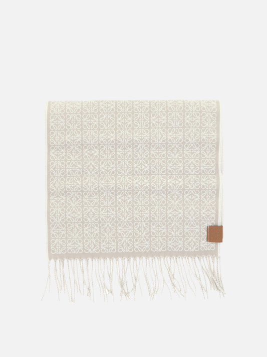 Fringed scarves 95% cashmere 5% leather  Beige - Loewe Women | PLP | VIETTI Online Store 
