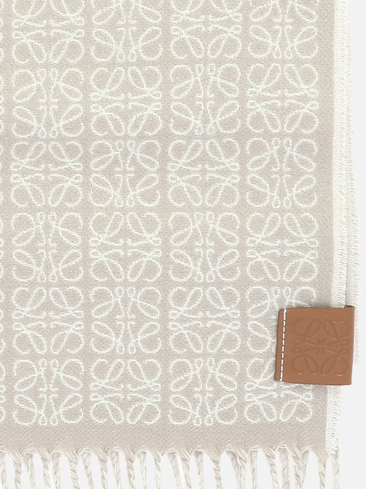 Fringed scarves 95% cashmere 5% leather  Beige - Loewe Women | PLP | VIETTI Online Store | 2
