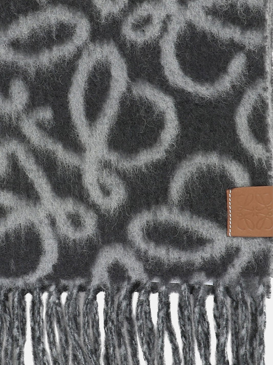 Fringed scarves 43% alpaca 32% wool 20% polyamide 5% leather  Black - Loewe Women | PLP | VIETTI Online Store | 2
