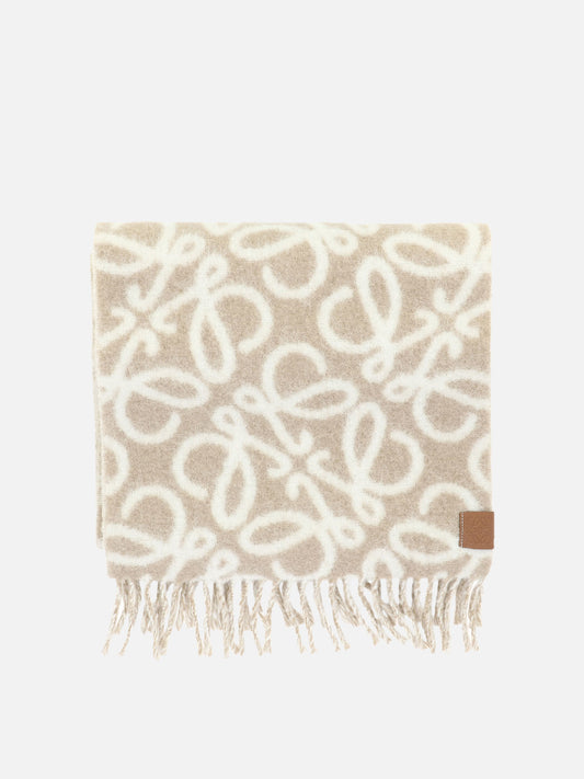 Fringed scarves 43% alpaca 32% wool 20% polyamide 5% leather  Beige - Loewe Women | PLP | VIETTI Online Store 
