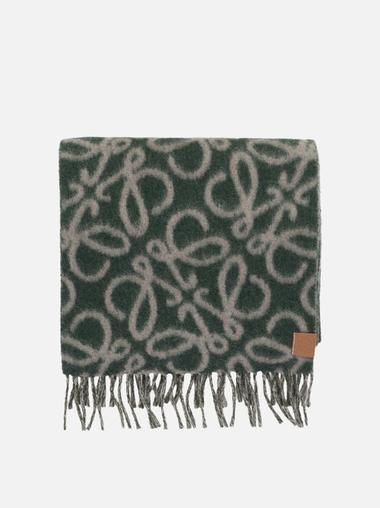 Fringed scarves 43% alpaca 32% wool 20% polyamide 5% leather  Green - Loewe Women | PLP | VIETTI Online Store 
