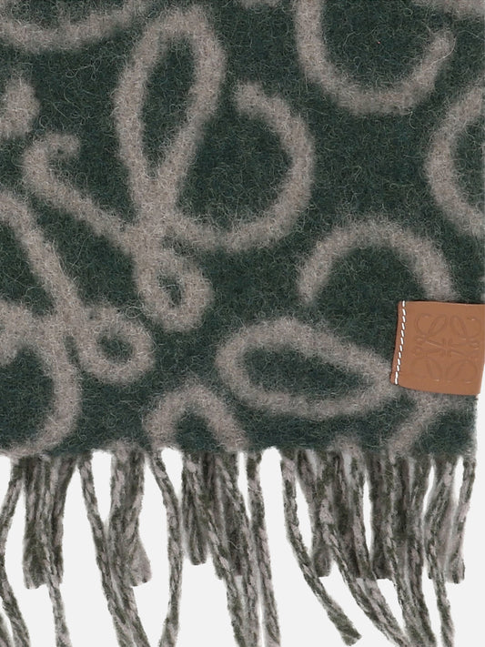 Fringed scarves 43% alpaca 32% wool 20% polyamide 5% leather  Green - Loewe Women | PLP | VIETTI Online Store | 2
