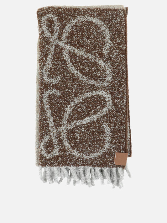 Fringed scarves 57% alpaca 23% wool 15% polyamide 5% leather  Brown - Loewe Women | PLP | VIETTI Online Store 
