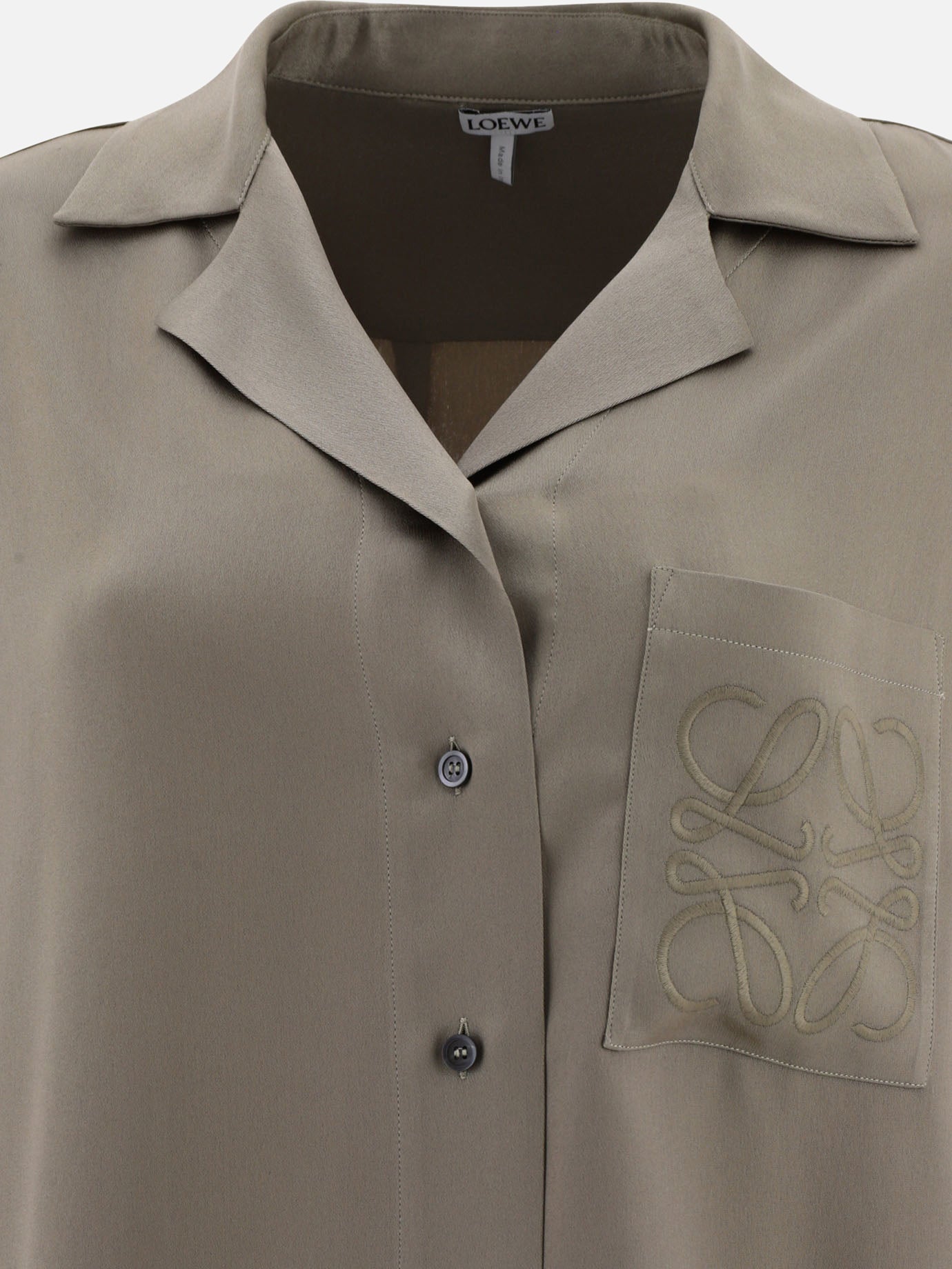 Casual shirts 90% silk 10% polyester  Green - Loewe Women | PDP | VIETTI Online Store | Zoom-Modal_3
