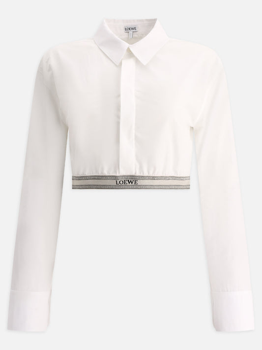 Casual shirts 94% cotton 3% polyester 3% elastane  White - Loewe Women | PLP | VIETTI Online Store 
