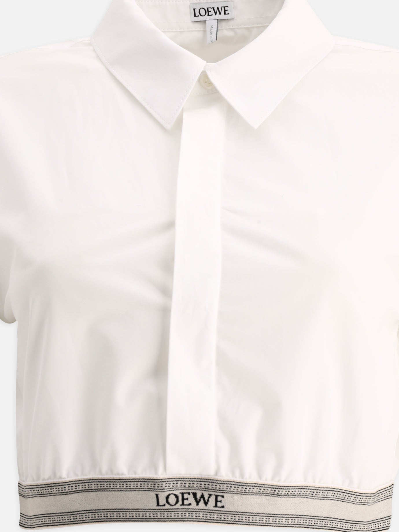 Casual shirts 94% cotton 3% polyester 3% elastane  White - Loewe Women | PDP | VIETTI Online Store | thumbnail_3
