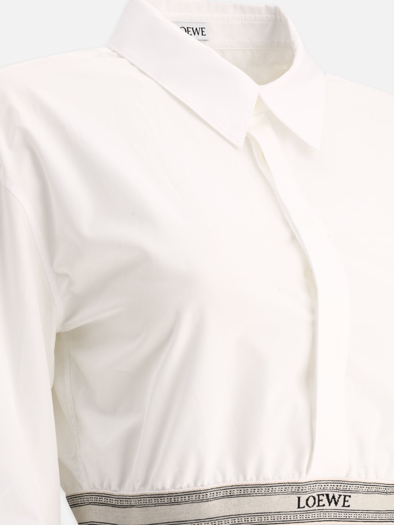 Casual shirts 94% cotton 3% polyester 3% elastane  White - Loewe Women | PDP | VIETTI Online Store | thumbnail_4