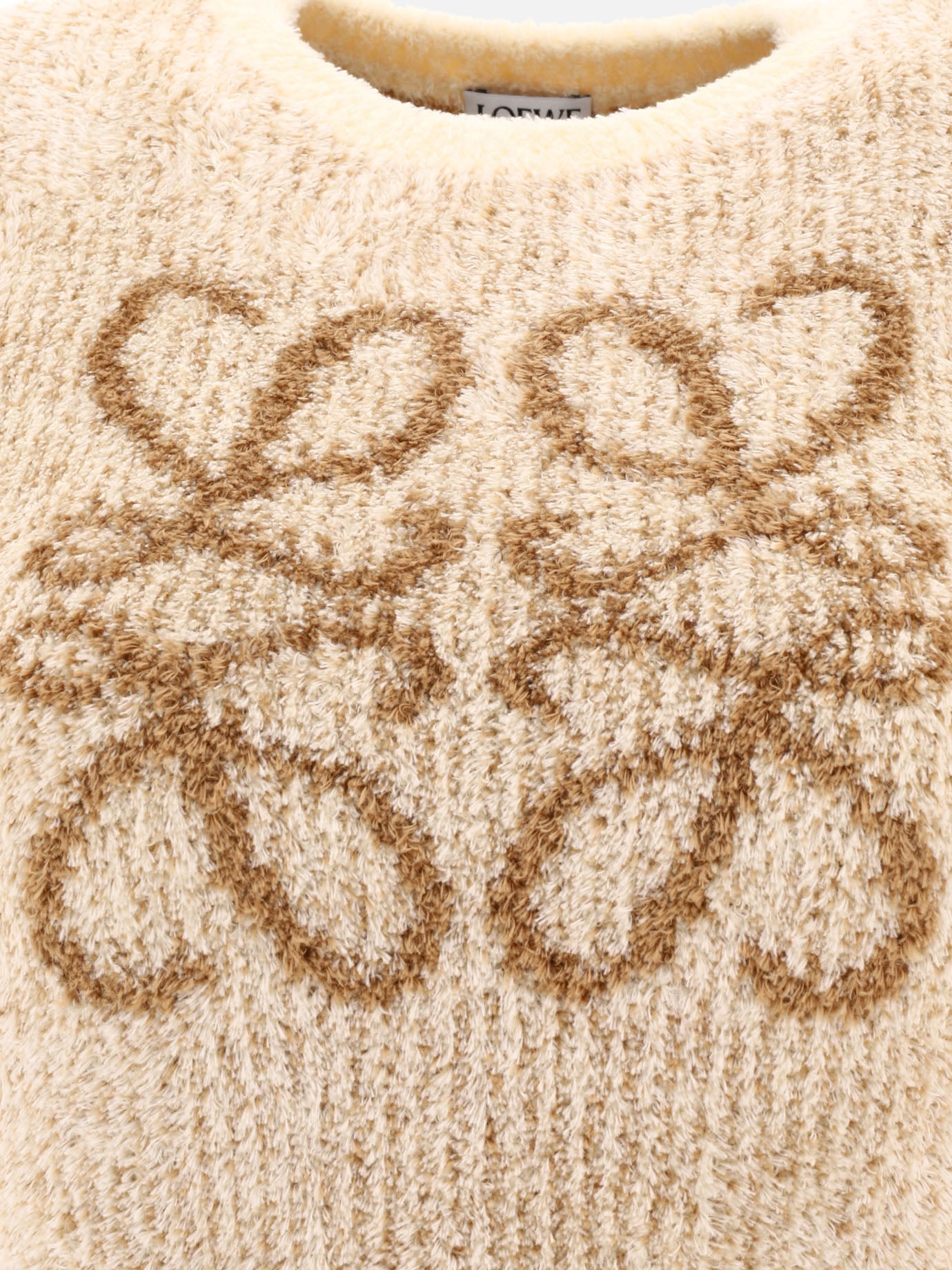 Crewneck sweaters 70% cotton 30% polyamide  Beige - Loewe Women | PDP | VIETTI Online Store | thumbnail_3