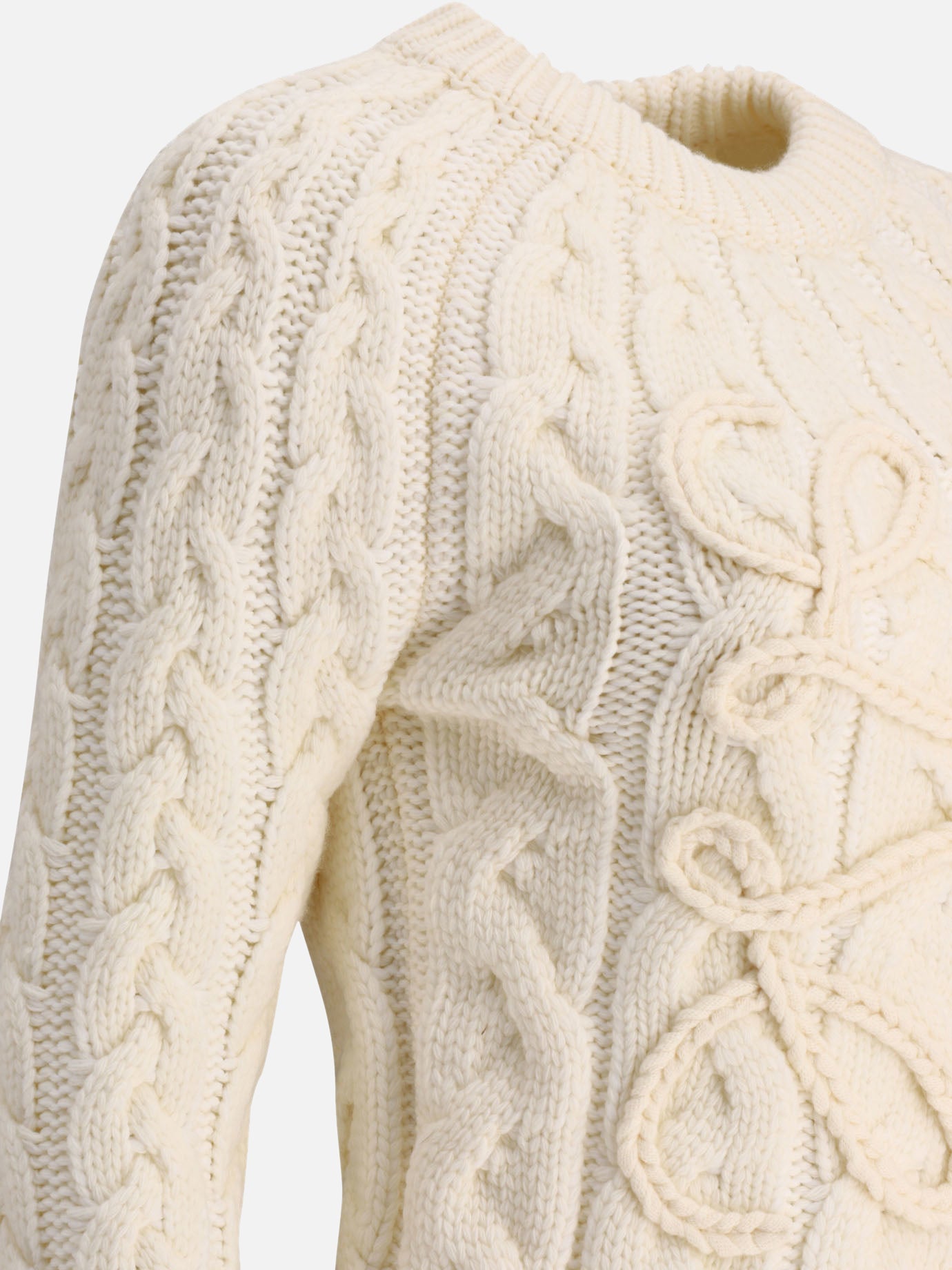 Crewneck sweaters 63% wool 37% polypropylene  White - Loewe Women | PDP | VIETTI Online Store | thumbnail_4