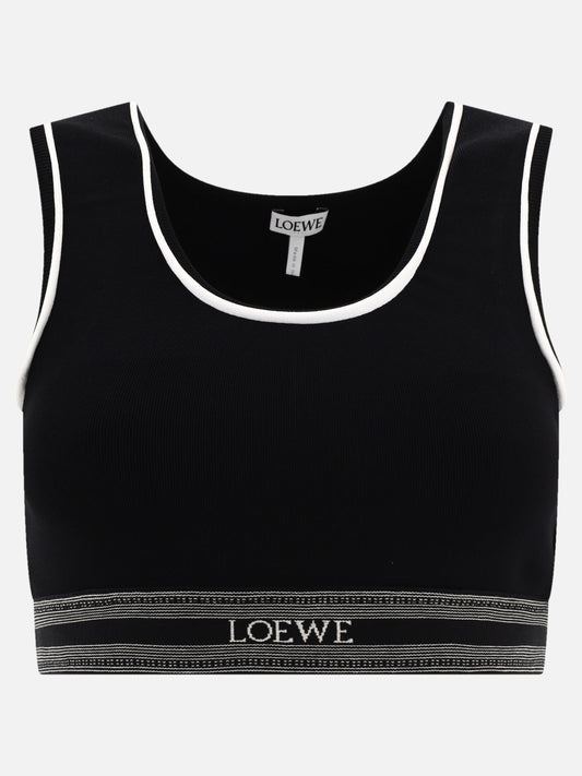 Crop tops 56% viscose 14% polyamide 11% polyester 7% elastan  Black - Loewe Women | PLP | VIETTI Online Store 
