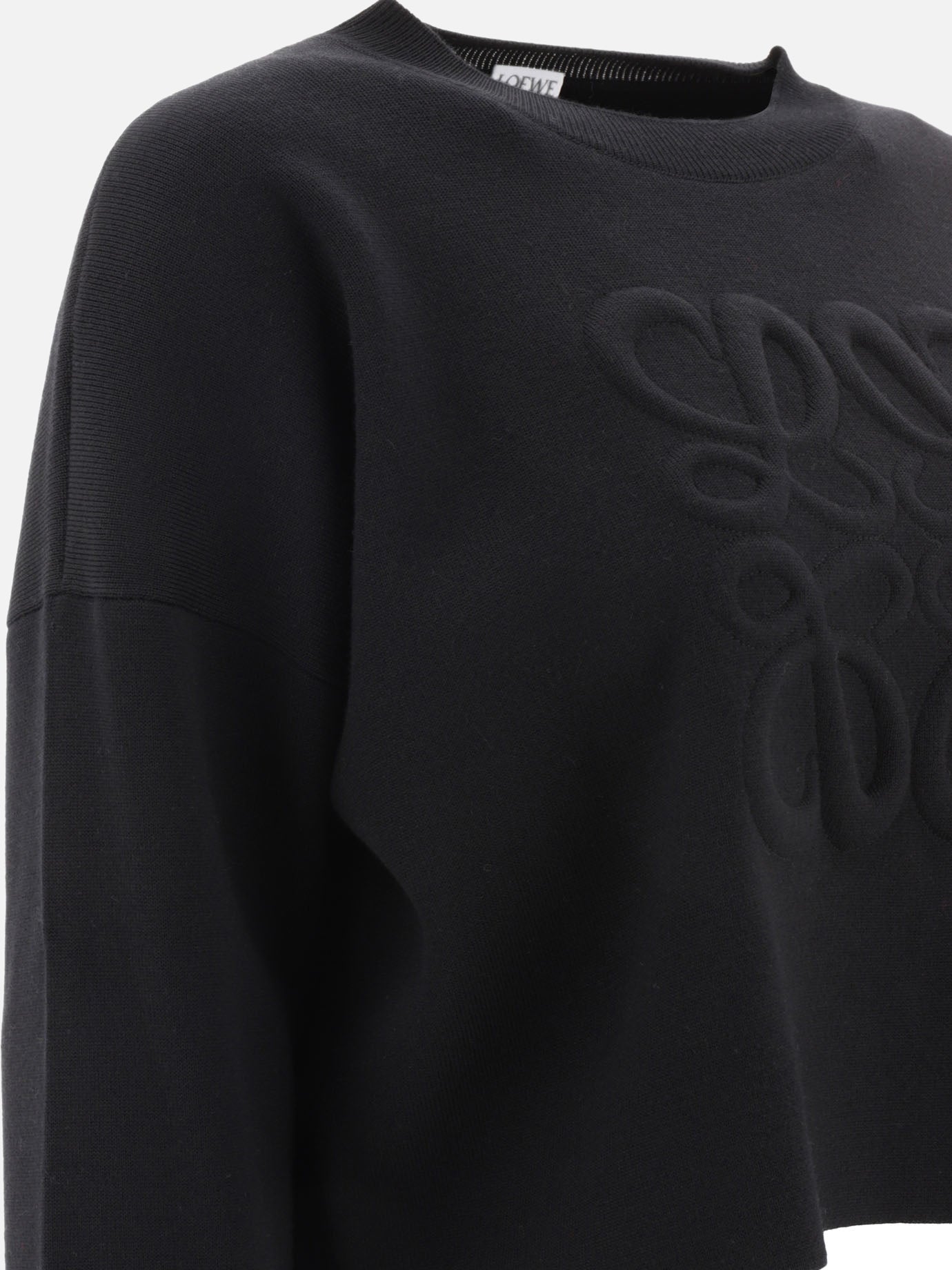 Crewneck sweaters 96% wool 4% polyamide  Black - Loewe Women | PDP | VIETTI Online Store | thumbnail_4