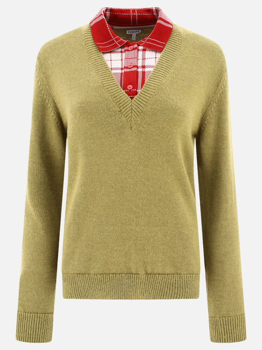 Loewe "Trompe l'oeil" sweater 19447594_XS Green 1
