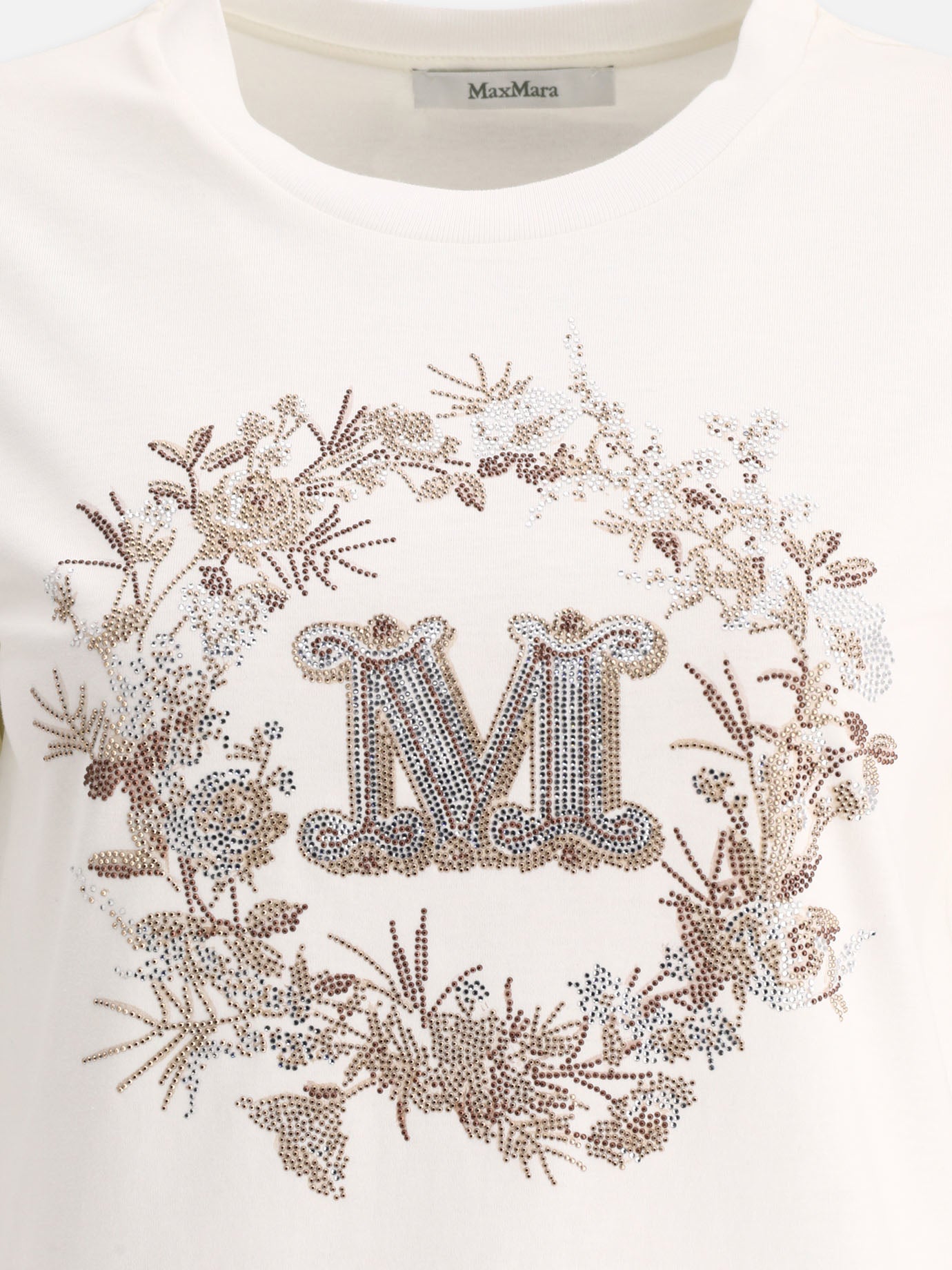 Crewneck t-shirts 100% cotton  White - Max Mara Women | PDP | VIETTI Online Store | Zoom-Modal_3
