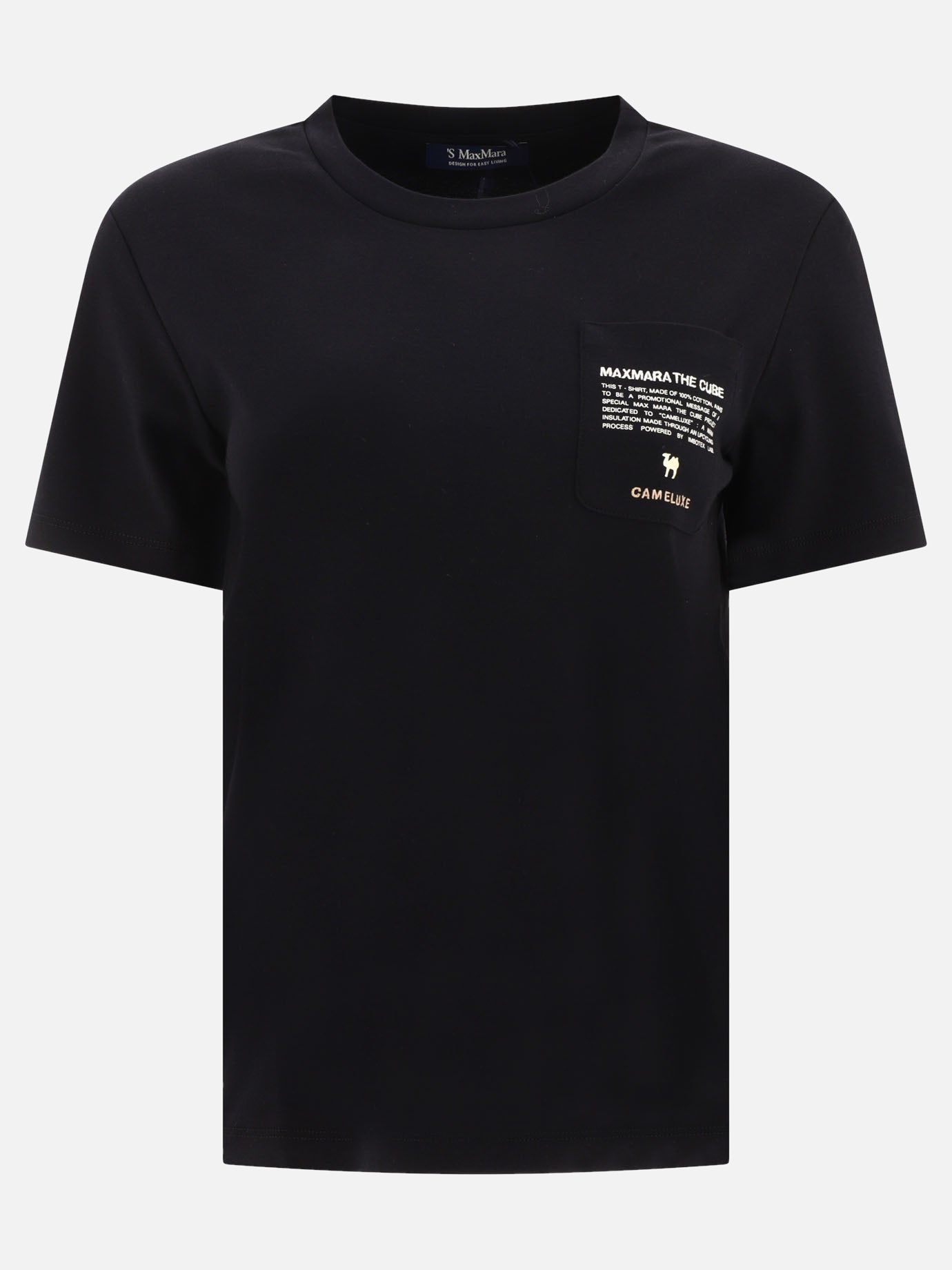 Crewneck t-shirts 100% cotton  Black - Max Mara S Women | PDP | VIETTI Online Store | Zoom-Modal
