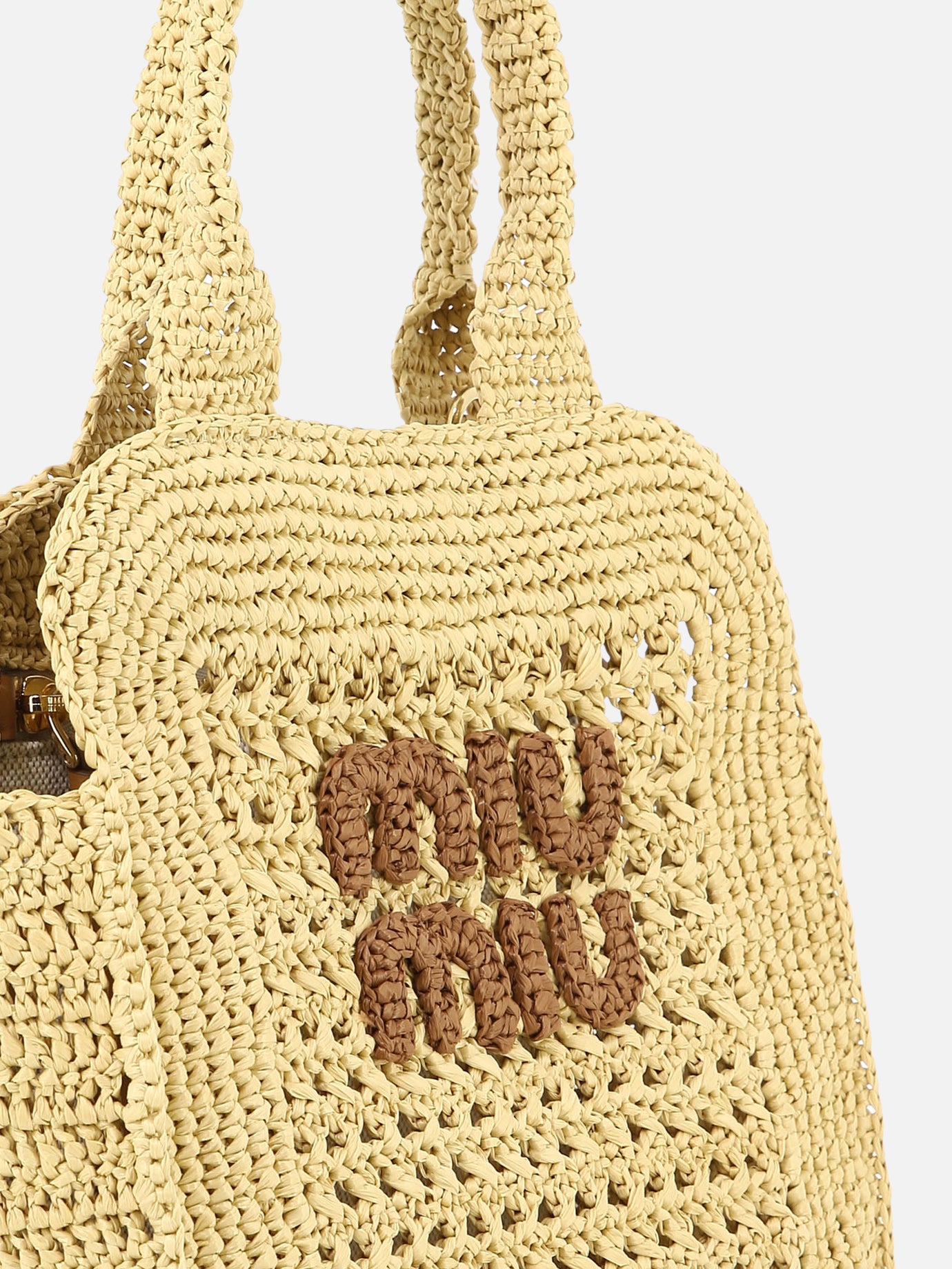 Small bags 100% palm leaves  Beige - Miu Miu Women | PDP | VIETTI Online Store | thumbnail_4