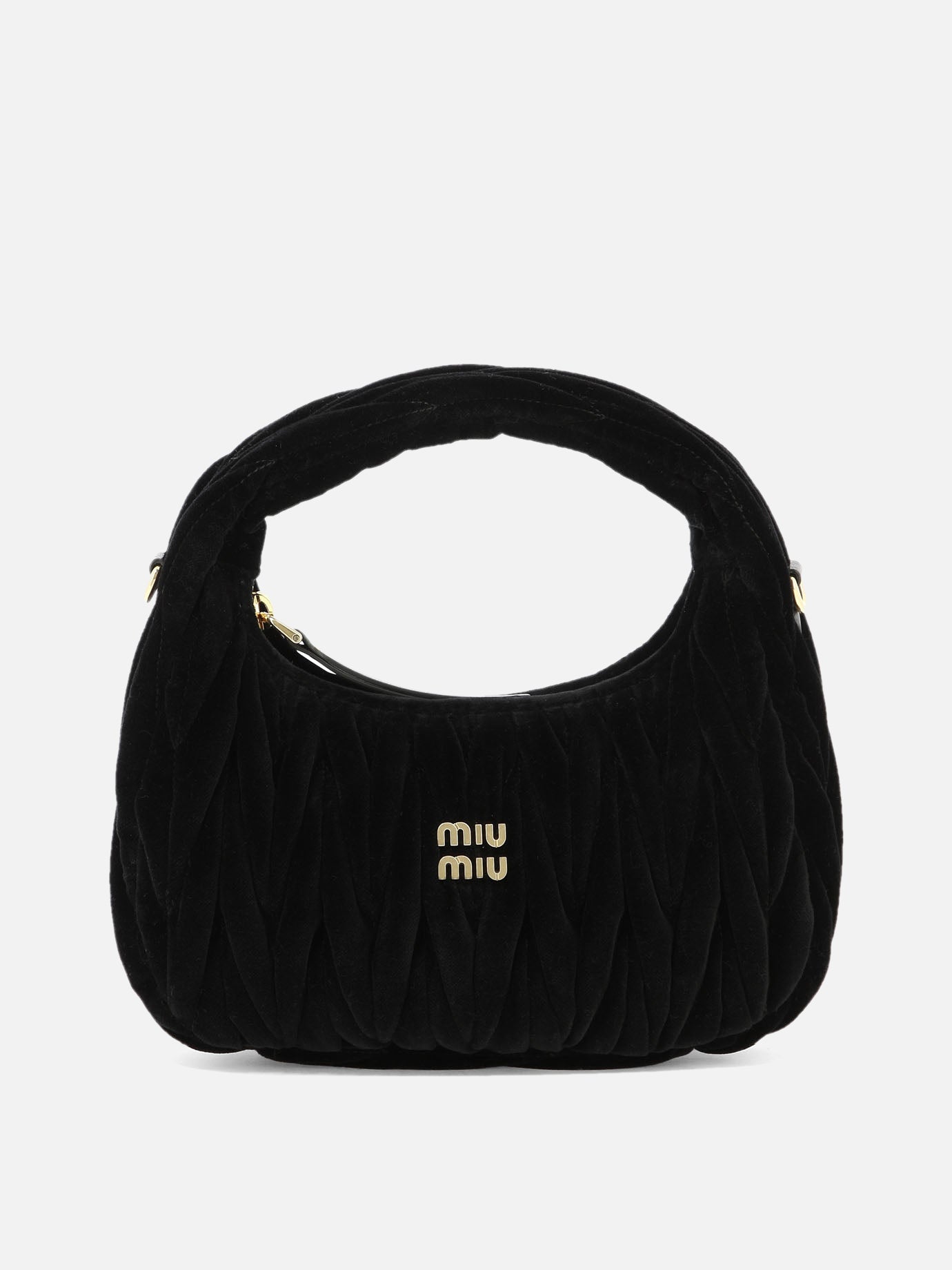 Small bags 100% velvet  Black - Miu Miu Women | PDP | VIETTI Online Store | Zoom-Modal
