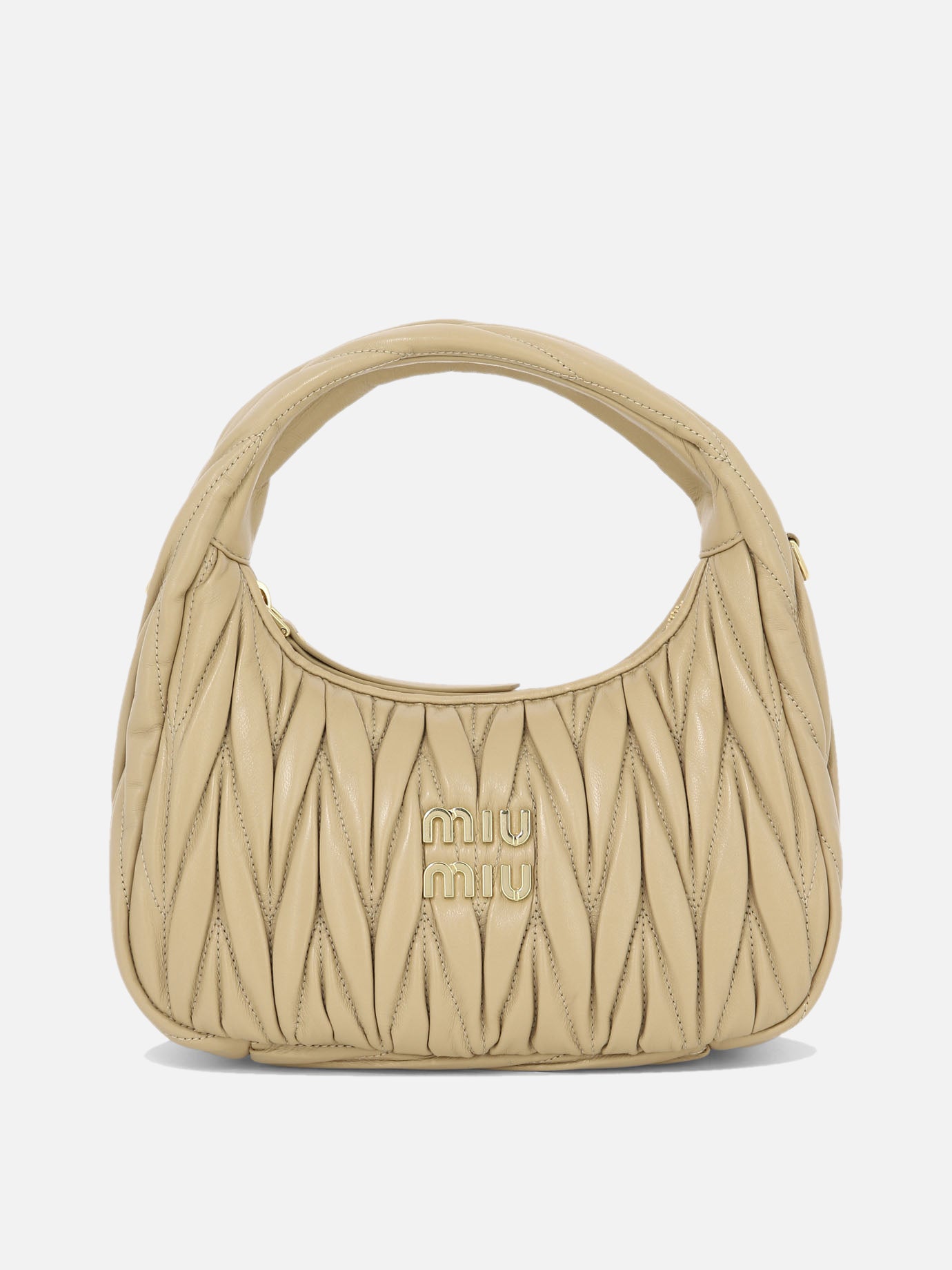 Small bags 100% lamb leather  Beige - Miu Miu Women | PDP | VIETTI Online Store | Zoom-Modal
