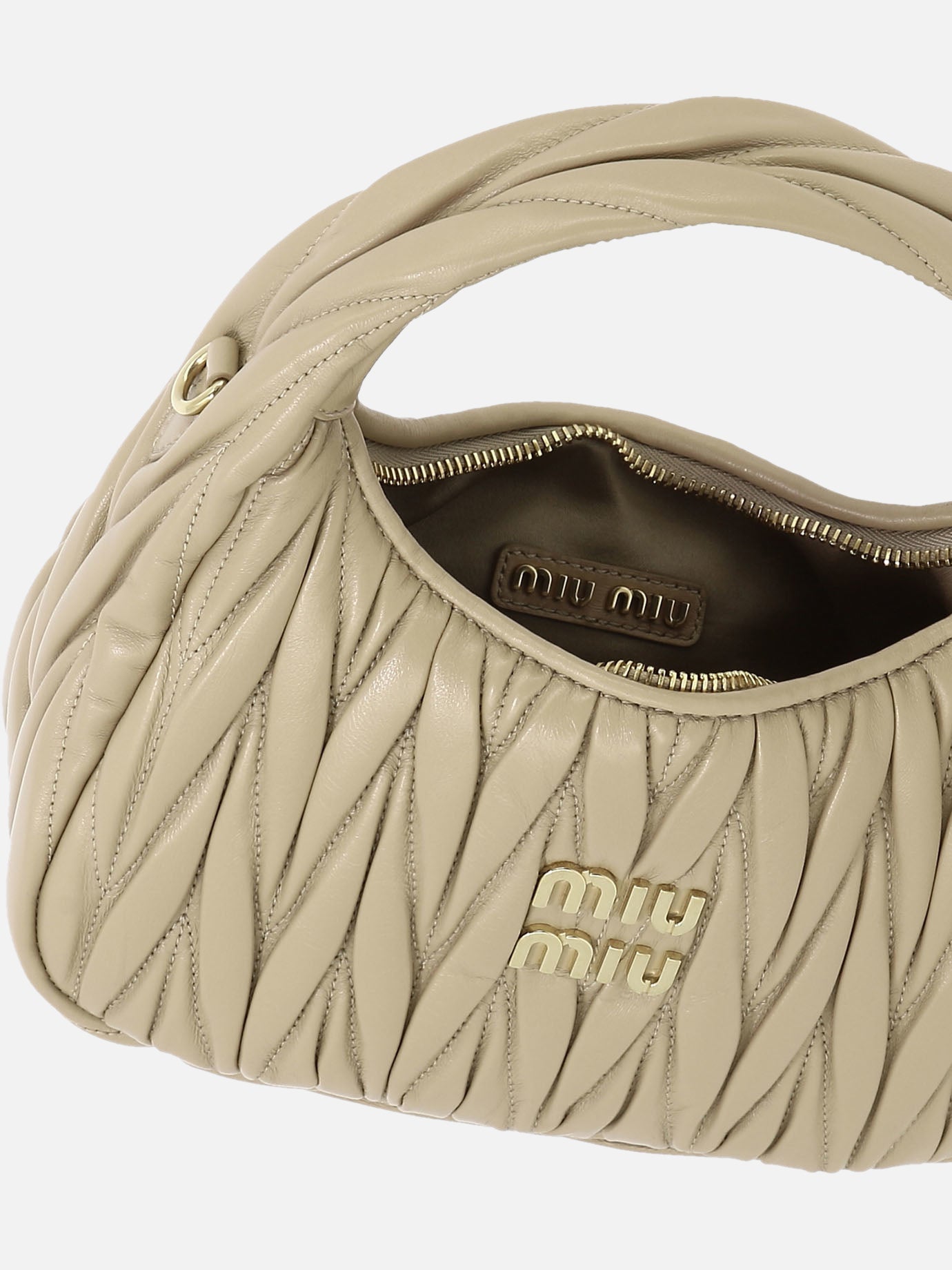 Small bags 100% lamb leather  Beige - Miu Miu Women | PDP | VIETTI Online Store | Zoom-Modal_5
