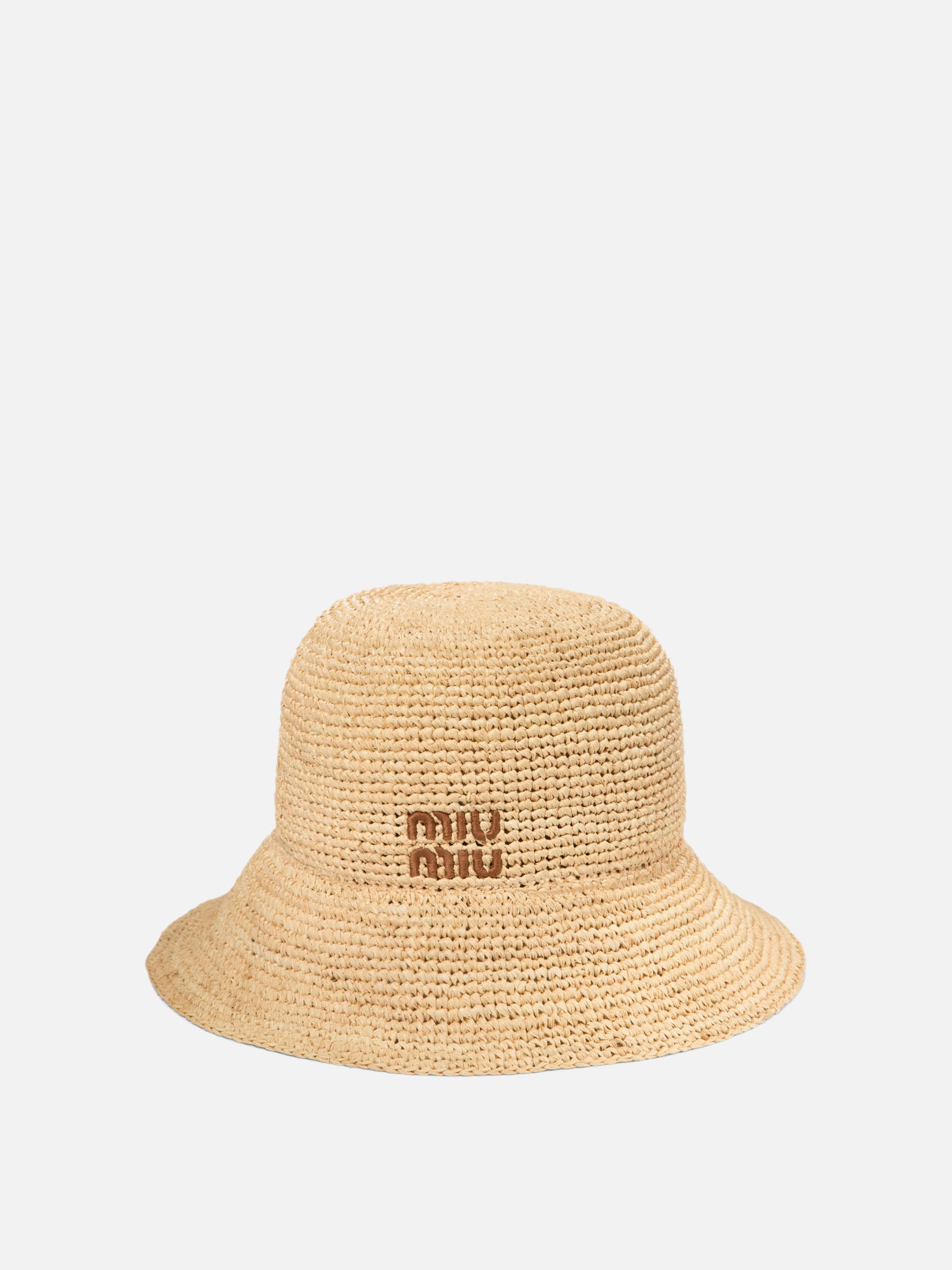 Woven fabric bucket hat