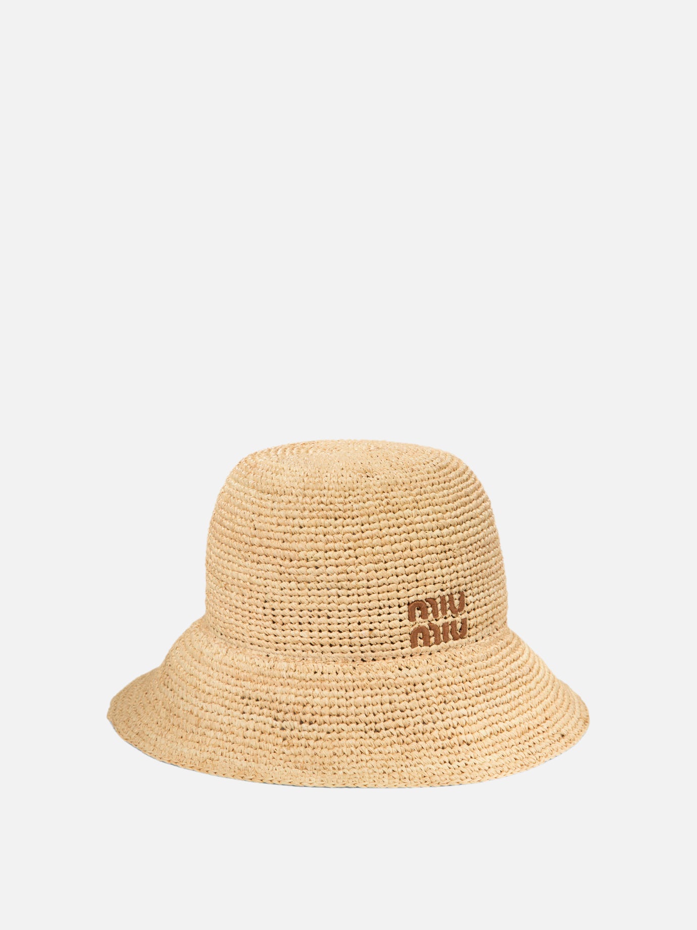 Woven fabric bucket hat