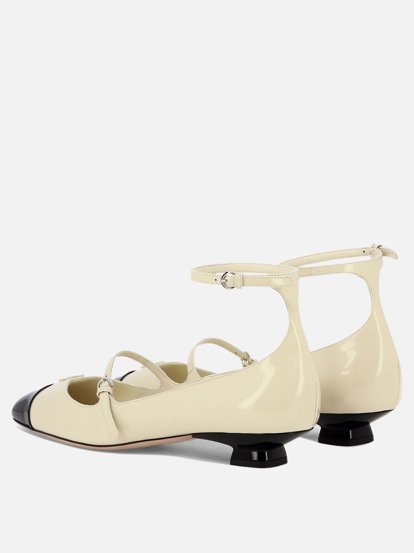 Mary Jane 100% patent leather - 100% leather  White - Miu Miu Women | PDP | VIETTI Online Store | thumbnail_4