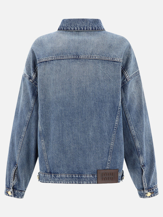 Denim jackets 100% cotton  Light blue - Miu Miu Women | PLP | VIETTI Online Store | 2
