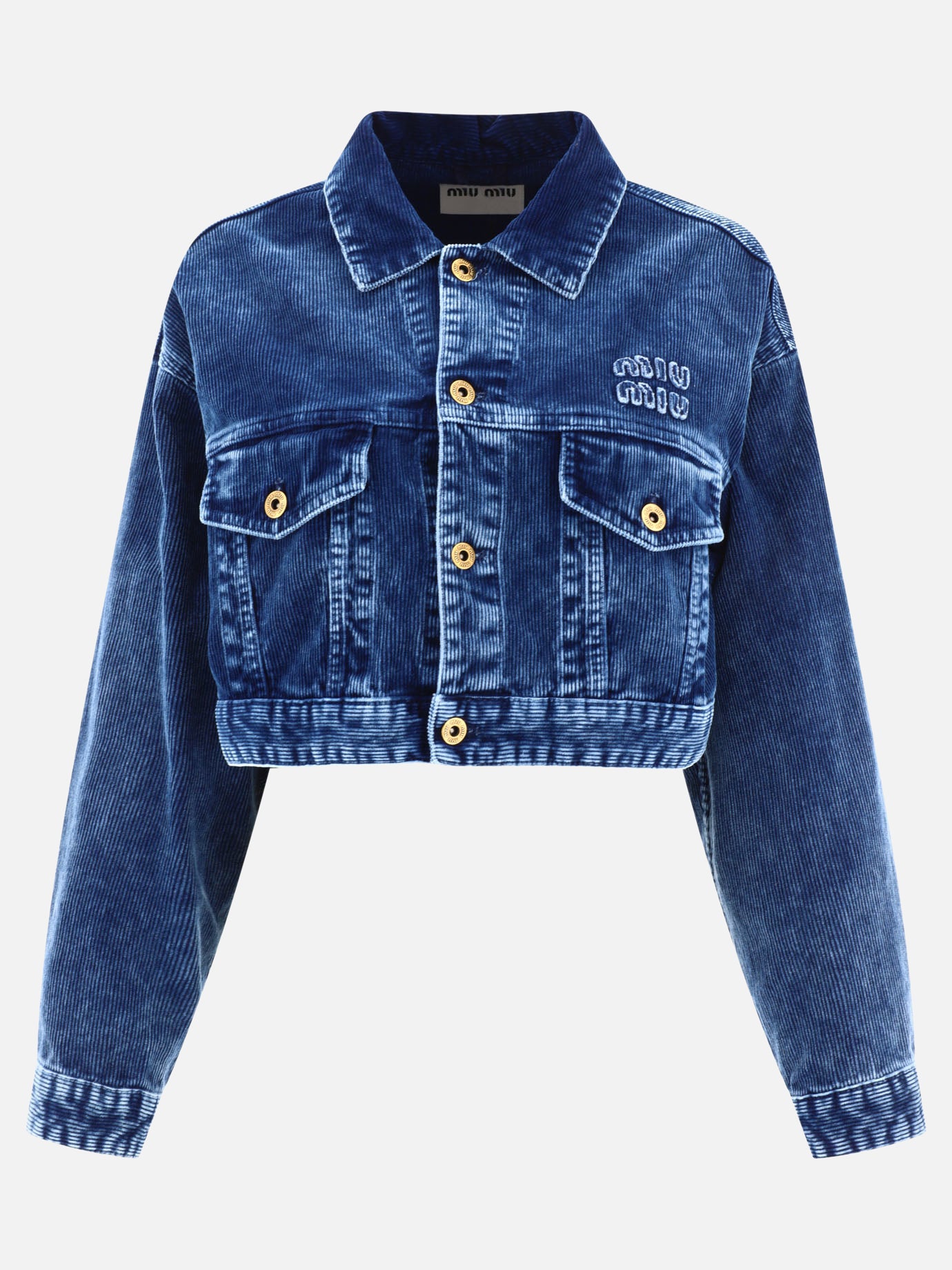 Denim jackets 100% cotton  Blue - Miu Miu Women | PDP | VIETTI Online Store | Zoom-Modal
