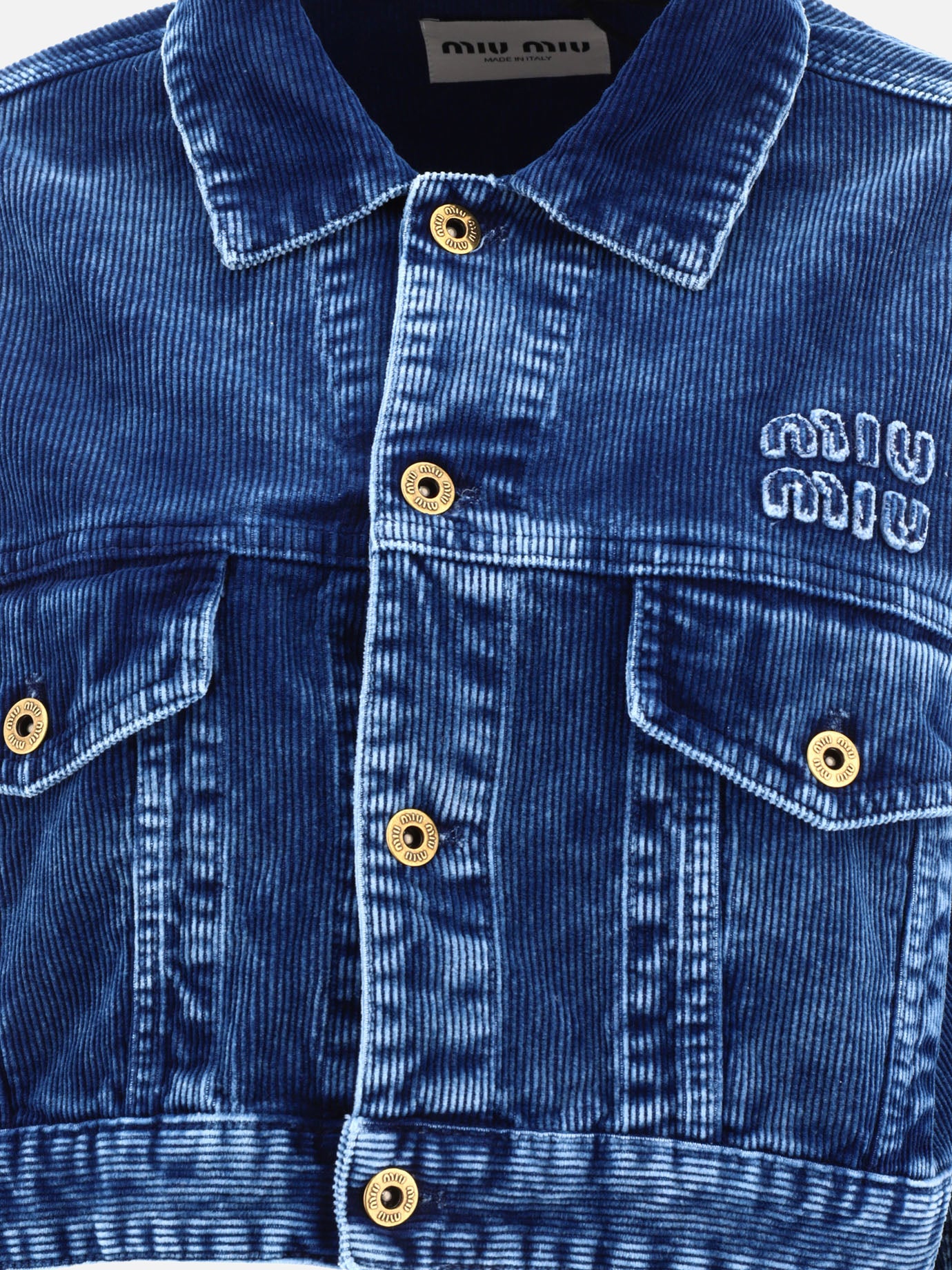 Denim jackets 100% cotton  Blue - Miu Miu Women | PDP | VIETTI Online Store | thumbnail_3