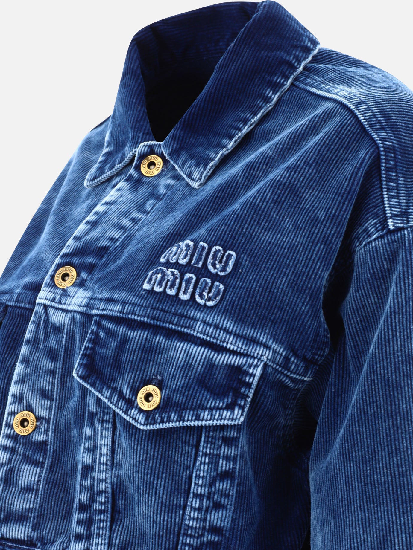Denim jackets 100% cotton  Blue - Miu Miu Women | PDP | VIETTI Online Store | Zoom-Modal_4
