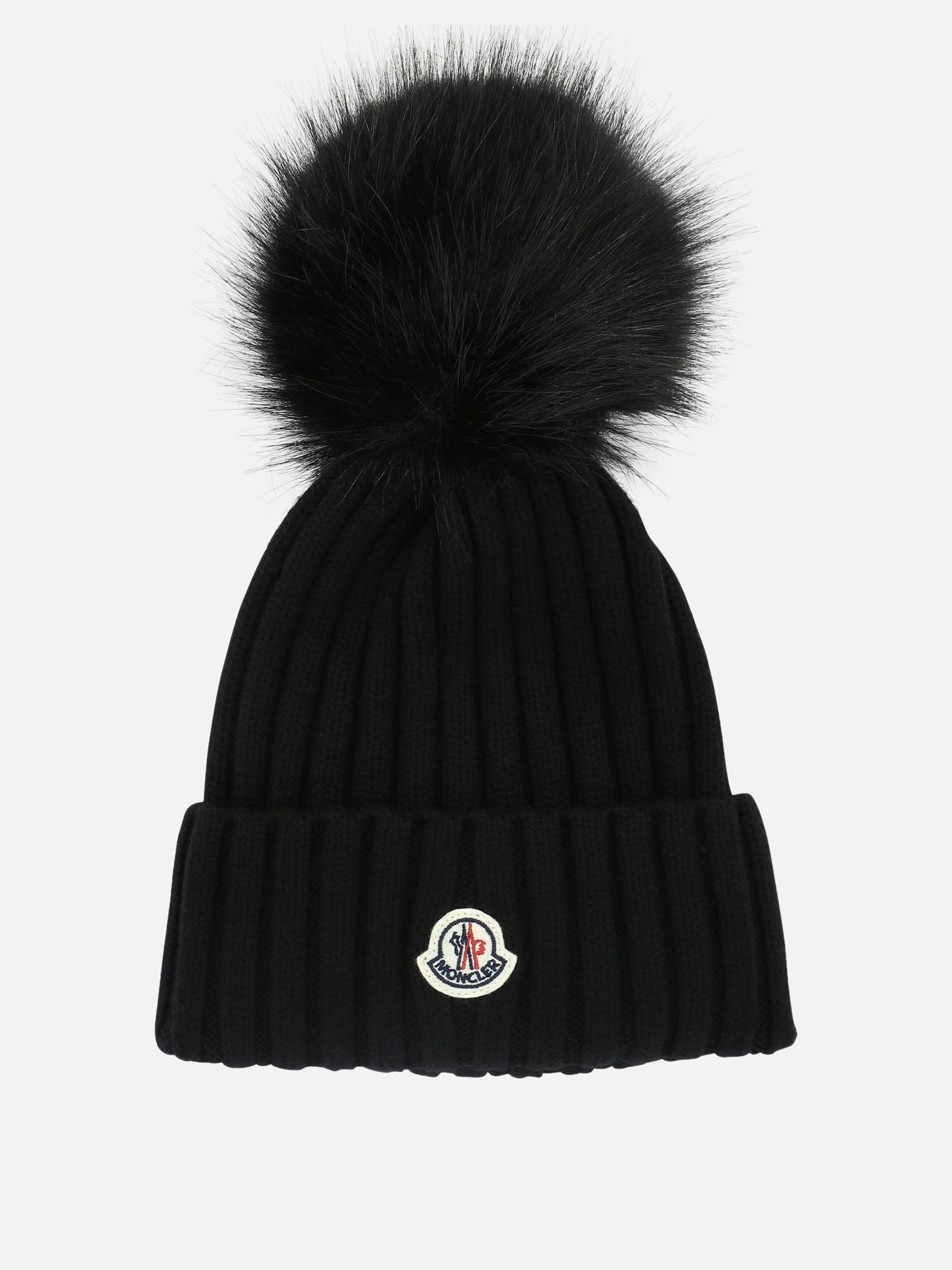 Beanies 100% virgin wool  Black - Moncler Women | PDP | VIETTI Online Store | thumbnail