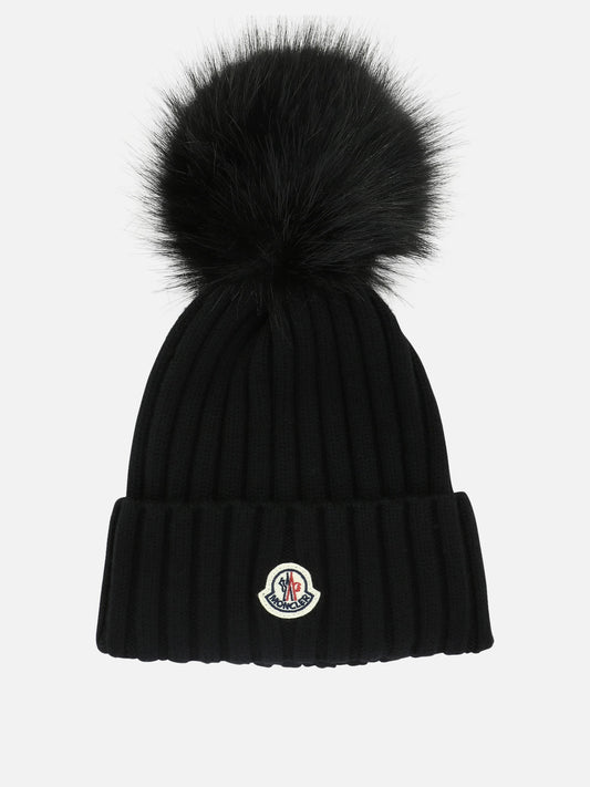 Beanies 100% virgin wool  Black - Moncler Women | PLP | VIETTI Online Store 
