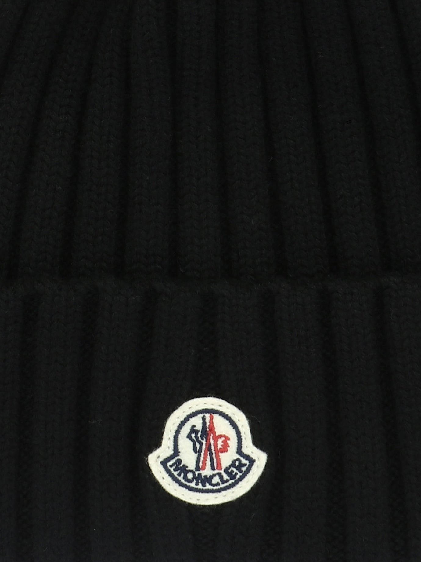 Beanies 100% virgin wool  Black - Moncler Women | PDP | VIETTI Online Store | thumbnail_2