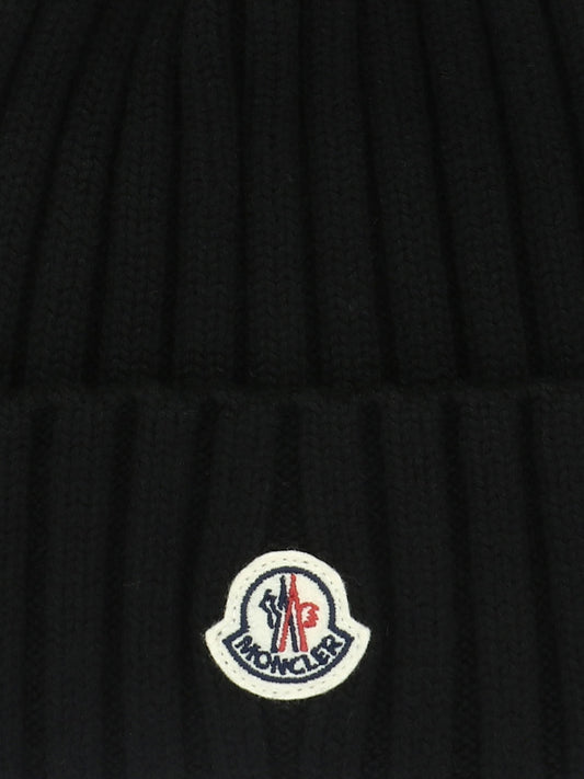 Beanies 100% virgin wool  Black - Moncler Women | PLP | VIETTI Online Store | 2
