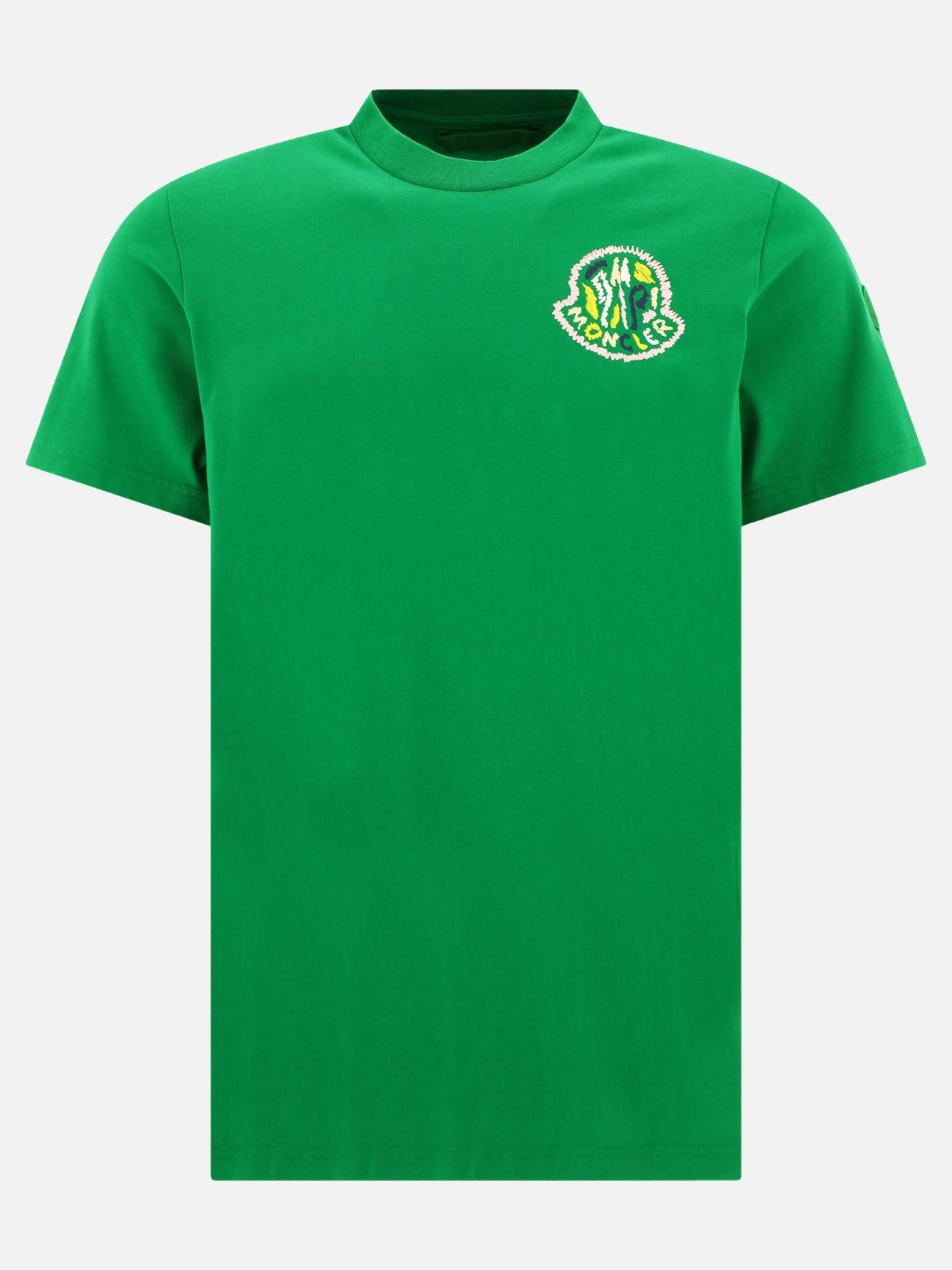 Crewneck t-shirts 100% cotton  Green - Moncler Men | PDP | VIETTI Online Store | thumbnail