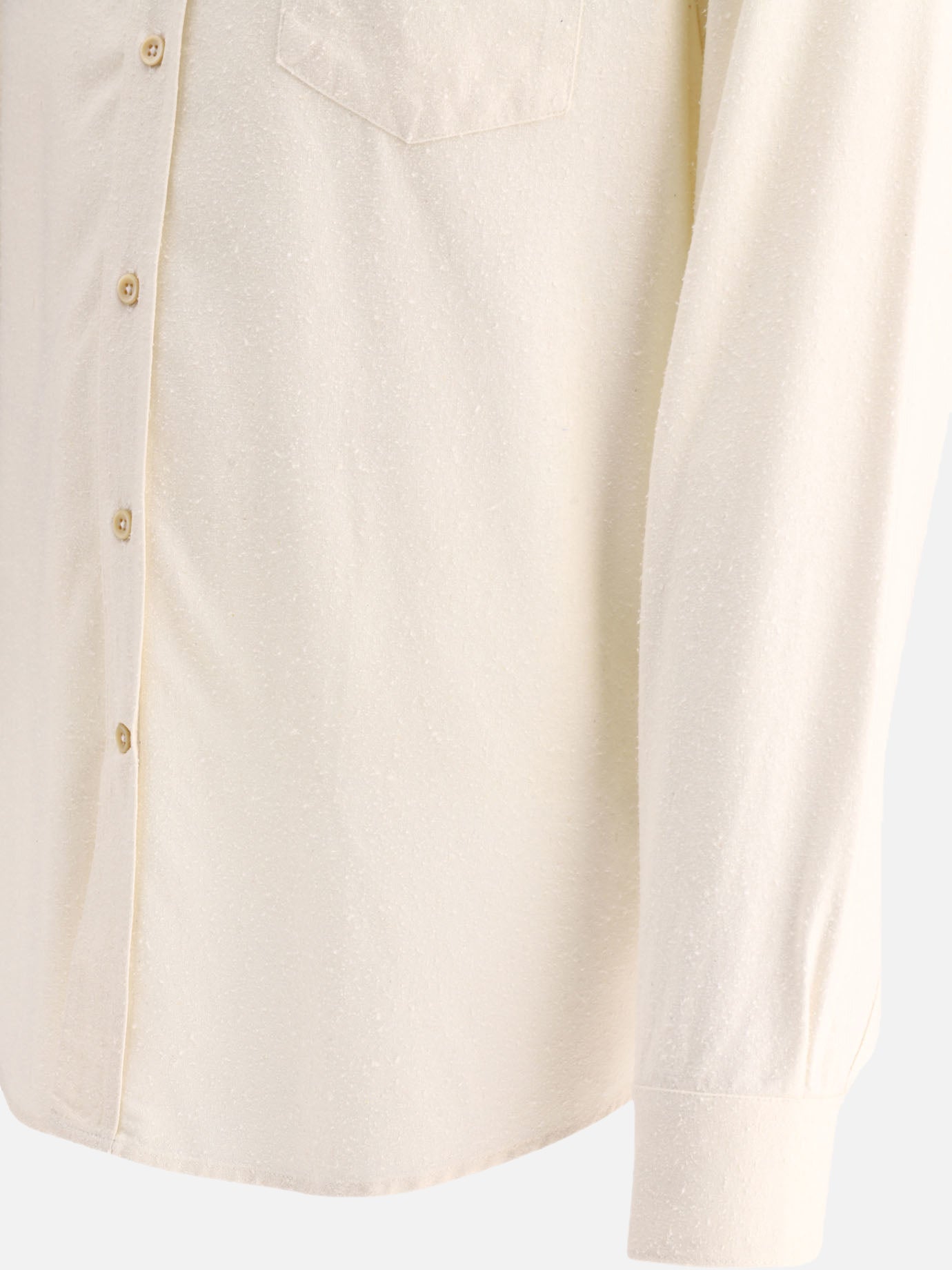 Raw silk classic shirt