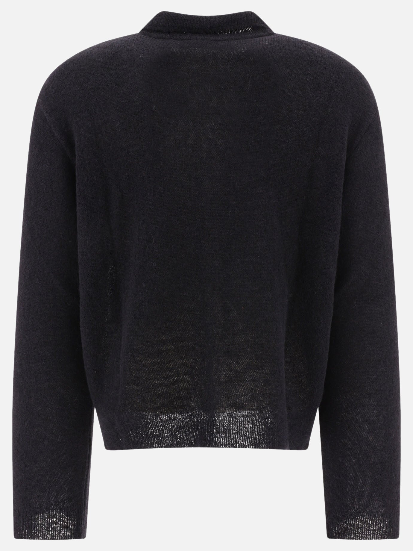 Polo shirts with buttons 55% alpaca 15% RWS wool 22% recycled polyamide 8% polyamide  Black - Our Legacy Men | PDP | VIETTI Online Store | Zoom-Modal_2
