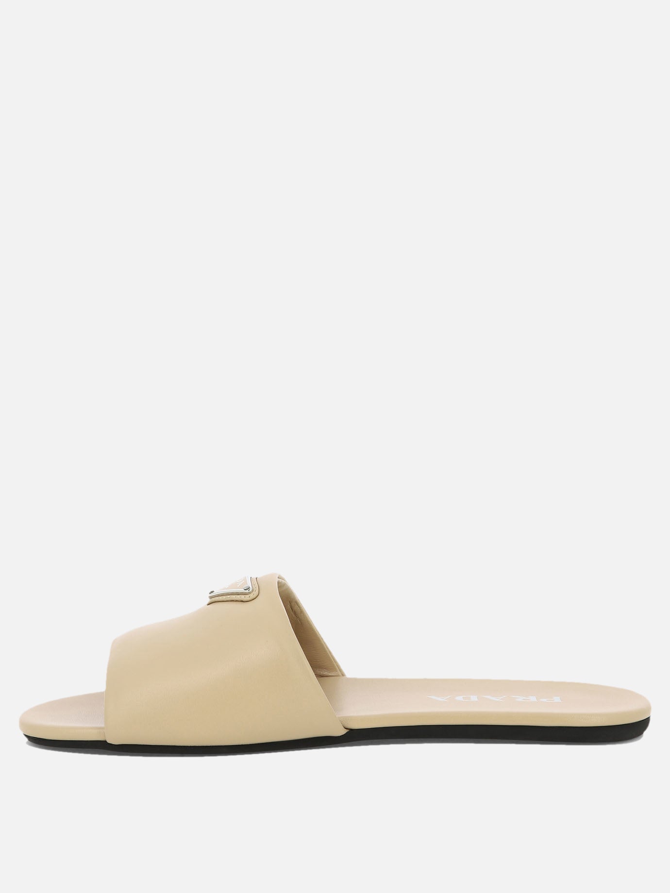 Flat sandals 100% leather - 100% rubber  Beige - Prada Women | PDP | VIETTI Online Store | Zoom-Modal_3
