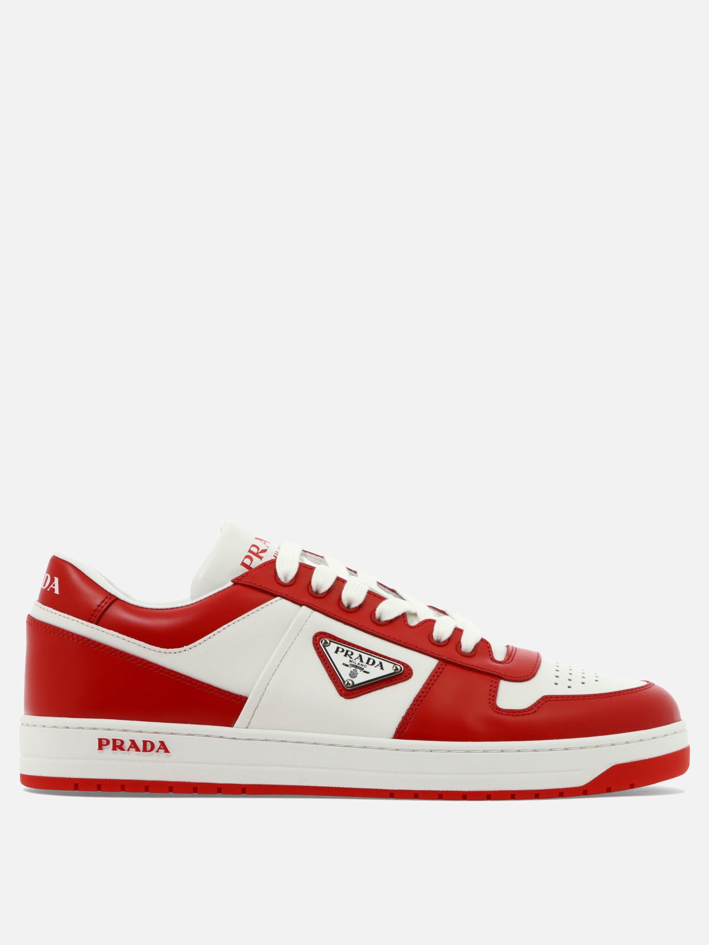 Low top sneakers 100% calf leather - 100% rubber  Red - Prada Men | PDP | VIETTI Online Store | Zoom-Modal
