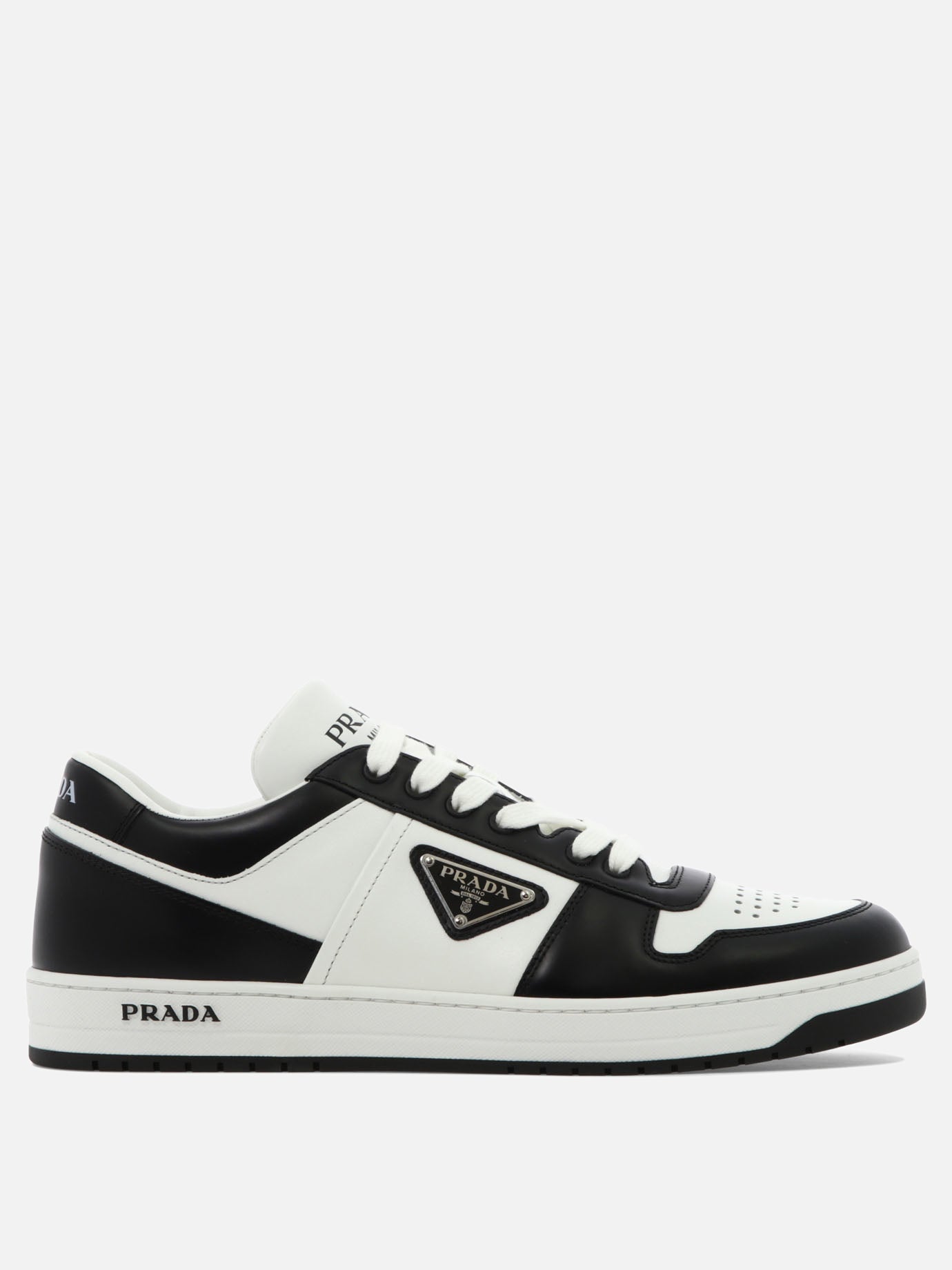 Low top sneakers 100% calf leather - 100% rubber  White - Prada Men | PDP | VIETTI Online Store | Zoom-Modal
