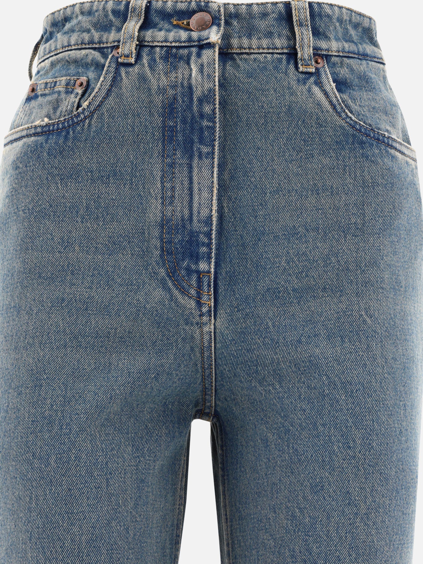 Straight-leg jeans 100% cotton  Light blue - Prada Women | PDP | VIETTI Online Store | thumbnail_3