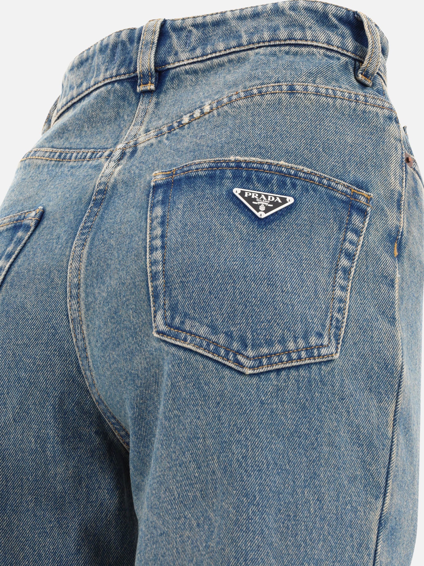 Straight-leg jeans 100% cotton  Light blue - Prada Women | PDP | VIETTI Online Store | Zoom-Modal_4
