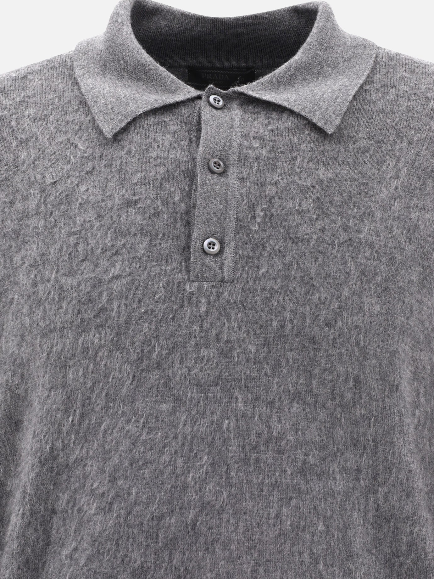 Cashmere and silk polo shirt