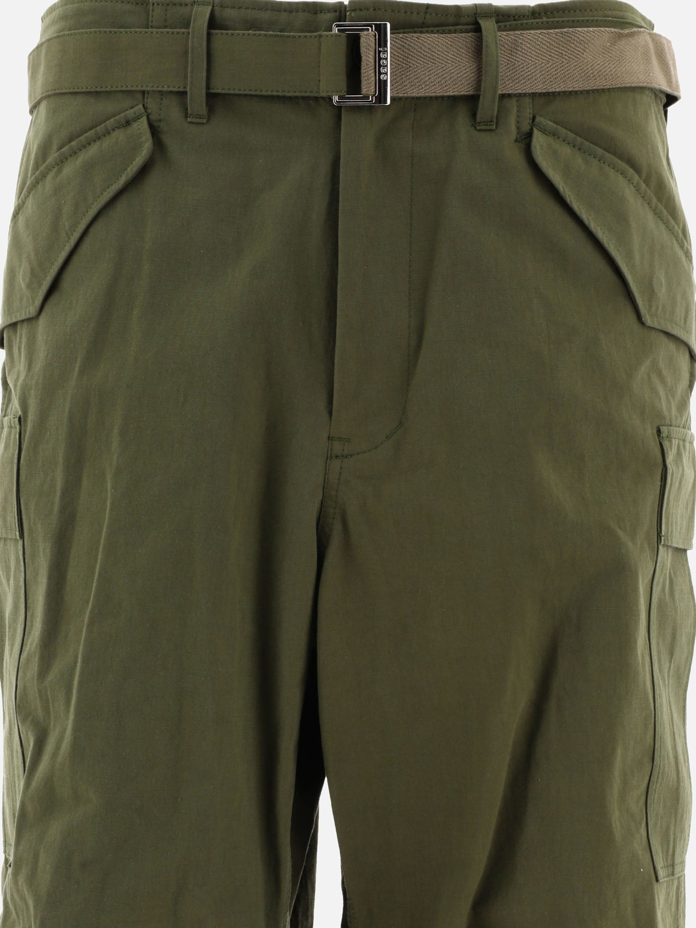 Cotton and nylon blend cargo trousers