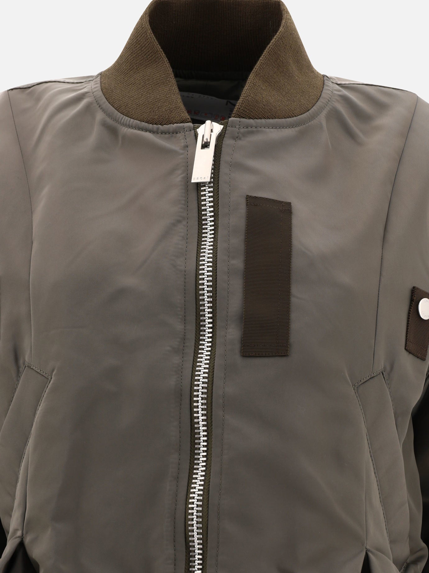 Bomber jackets 100% nylon  Green - Sacai Women | PDP | VIETTI Online Store | Zoom-Modal_3
