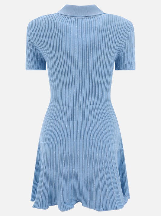 Mini dresses 58% viscose 41% polyamide 1% elastane  Light blue - Self-portrait Women | PLP | VIETTI Online Store | 2
