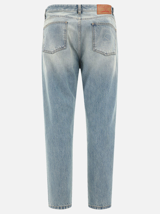 Straight-leg jeans 100% cotton  Light blue - Valentino Men | PLP | VIETTI Online Store | 2
