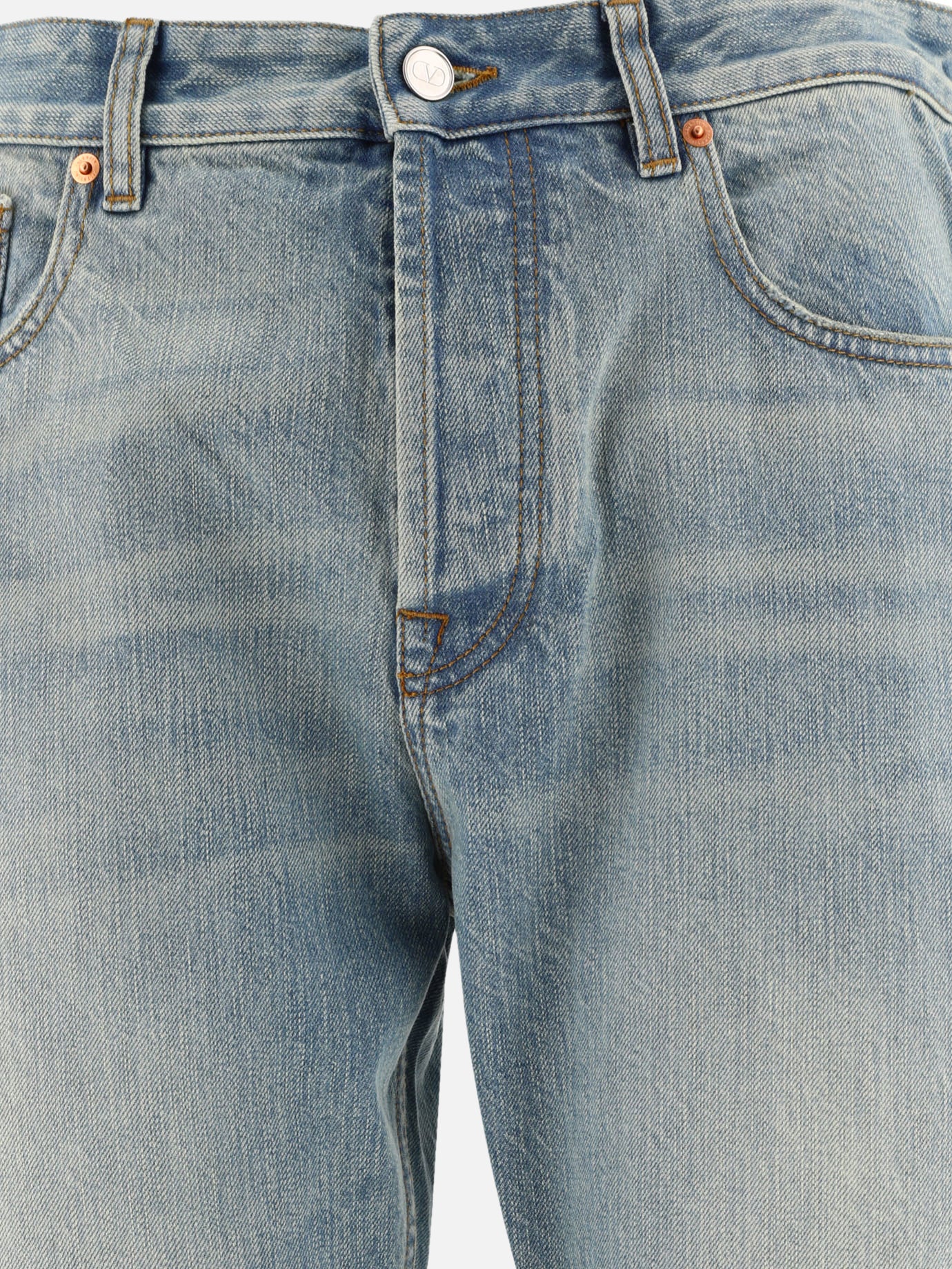 Straight-leg jeans 100% cotton  Light blue - Valentino Men | PDP | VIETTI Online Store | thumbnail_3
