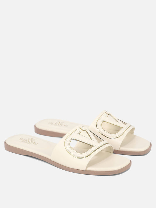 Flat sandals 100% leather - 100% leather  White - Valentino Garavani Women | PLP | VIETTI Online Store | 2
