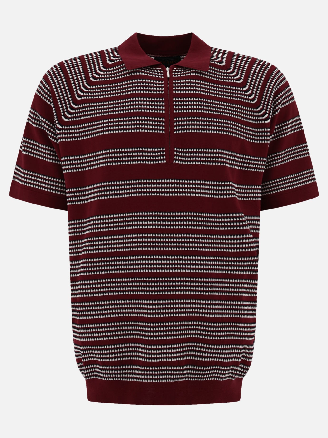 Half-zip jacquard polo shirt